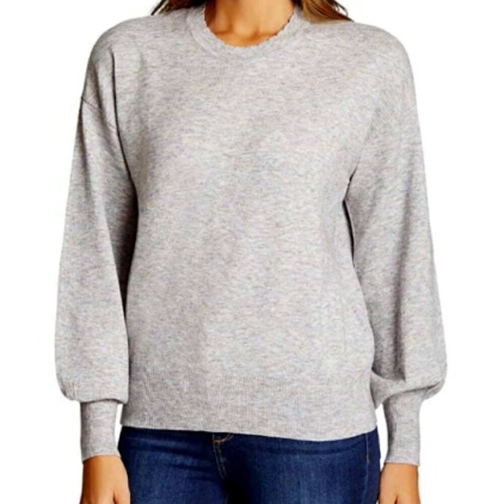 Ella Moss Women's Puff Sleeve Lightweight Gray Sweater Juniors Size XXL * - Picture 1 of 9